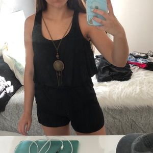 Black romper with removable necklace